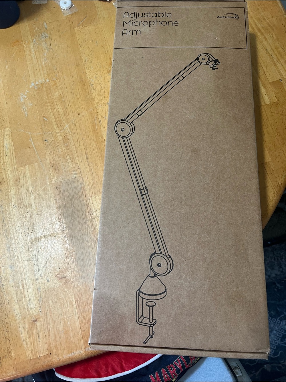 Auphonix Adjustable Microphone Arm — Brown Packaging